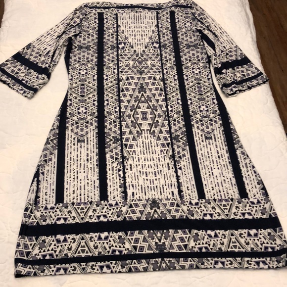 NWOT Navy, Gray & White Haani Dress - Picture 4 of 7